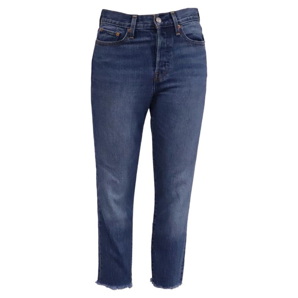 Levi's 501 Original Cropped Jeans in Blue Cotton